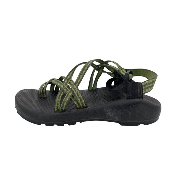 Chaco Womens Z/2 Classic Sandals W8 Black & Green Adjustable Straps Vibram Sole - Picture 2 of 7